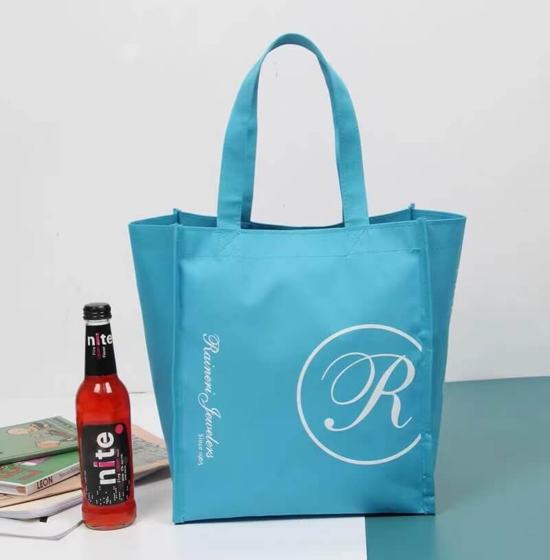 Custom Reusable Package Portable Printed Your Own Brand Logo Promotional Women Shopping Nylon Tote Bags