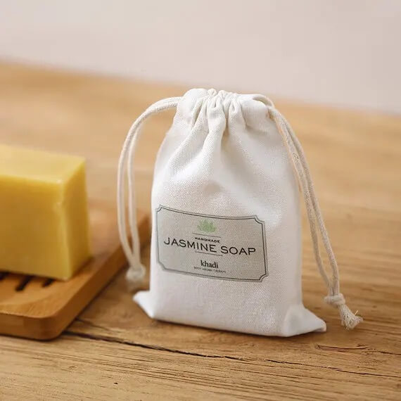 Charming and Sustainable: Natural Drawstring Jewelry Cotton Pouches