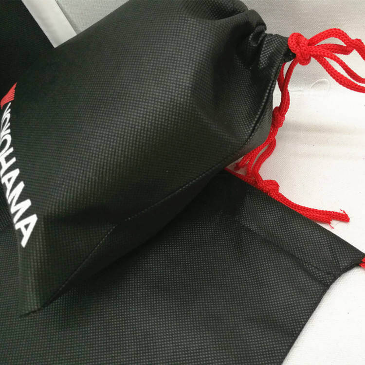 Wholesale promotion custom color reusable eco friendly heat seal pp non woven fabric draw string shoe bag