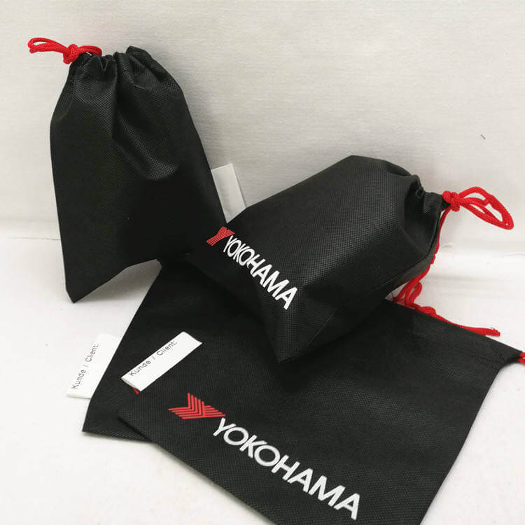 Wholesale promotion custom color reusable eco friendly heat seal pp non woven fabric draw string shoe bag