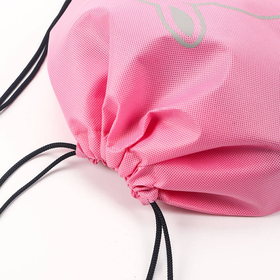 Eco friendly custom logo non woven shoes bag draw string dust bag drawstring bag