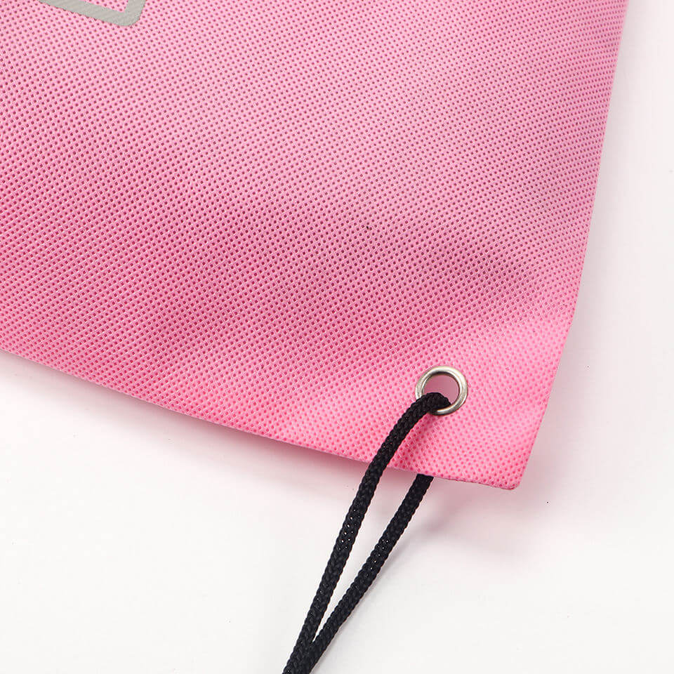 Eco friendly custom logo non woven shoes bag draw string dust bag drawstring bag