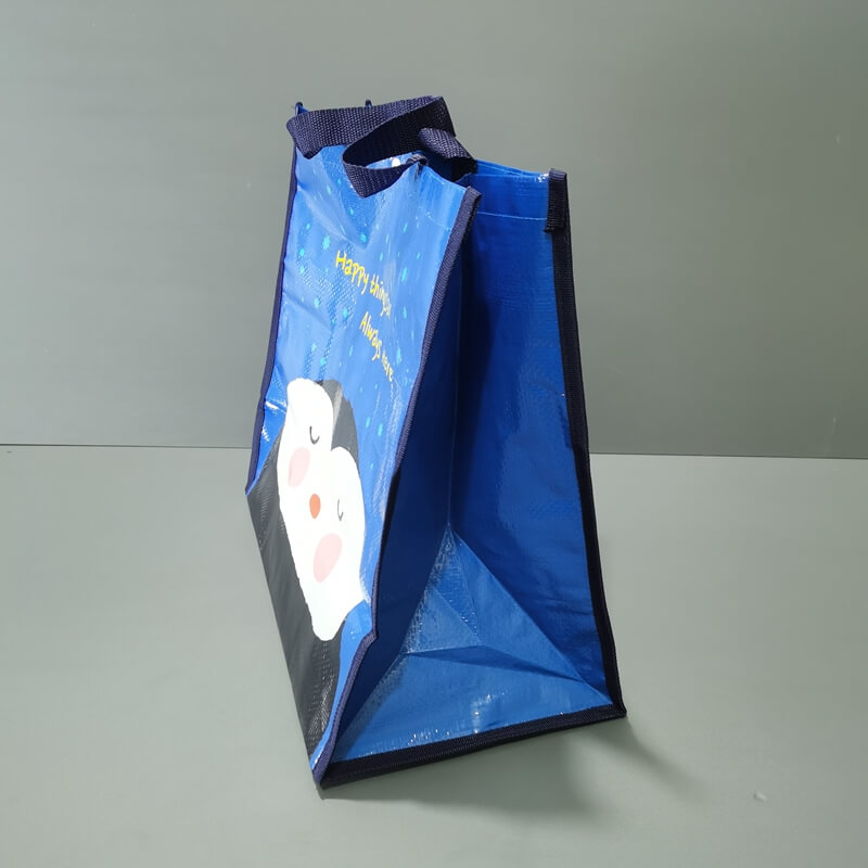 Promotional Custom Printing Logo Extra Large Reusable Recycle Supermarket Grocery Laminated Shopping PP Woven Tote Bag