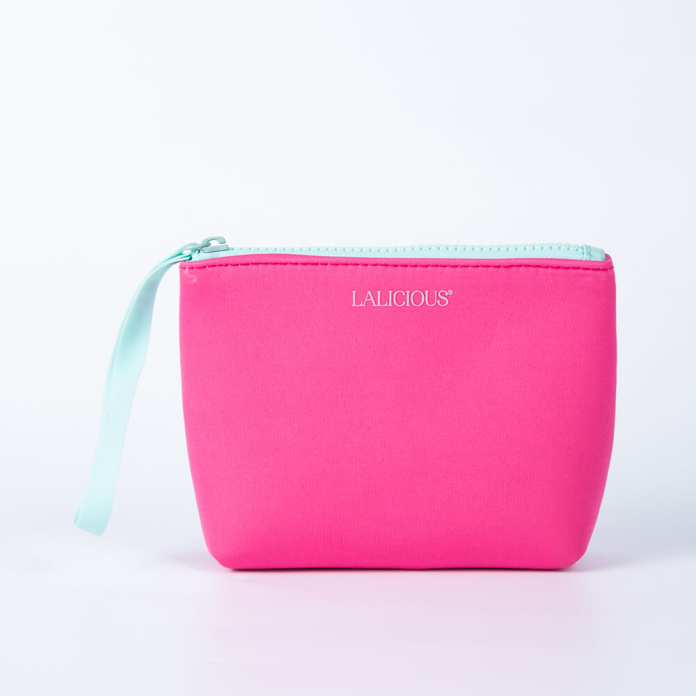 New Fashion Custom Logo Travel Toiletry Small Black Neoprene Pouch Cosmetic Bags Makeup Bag for Beauty Cosmetics Organizer