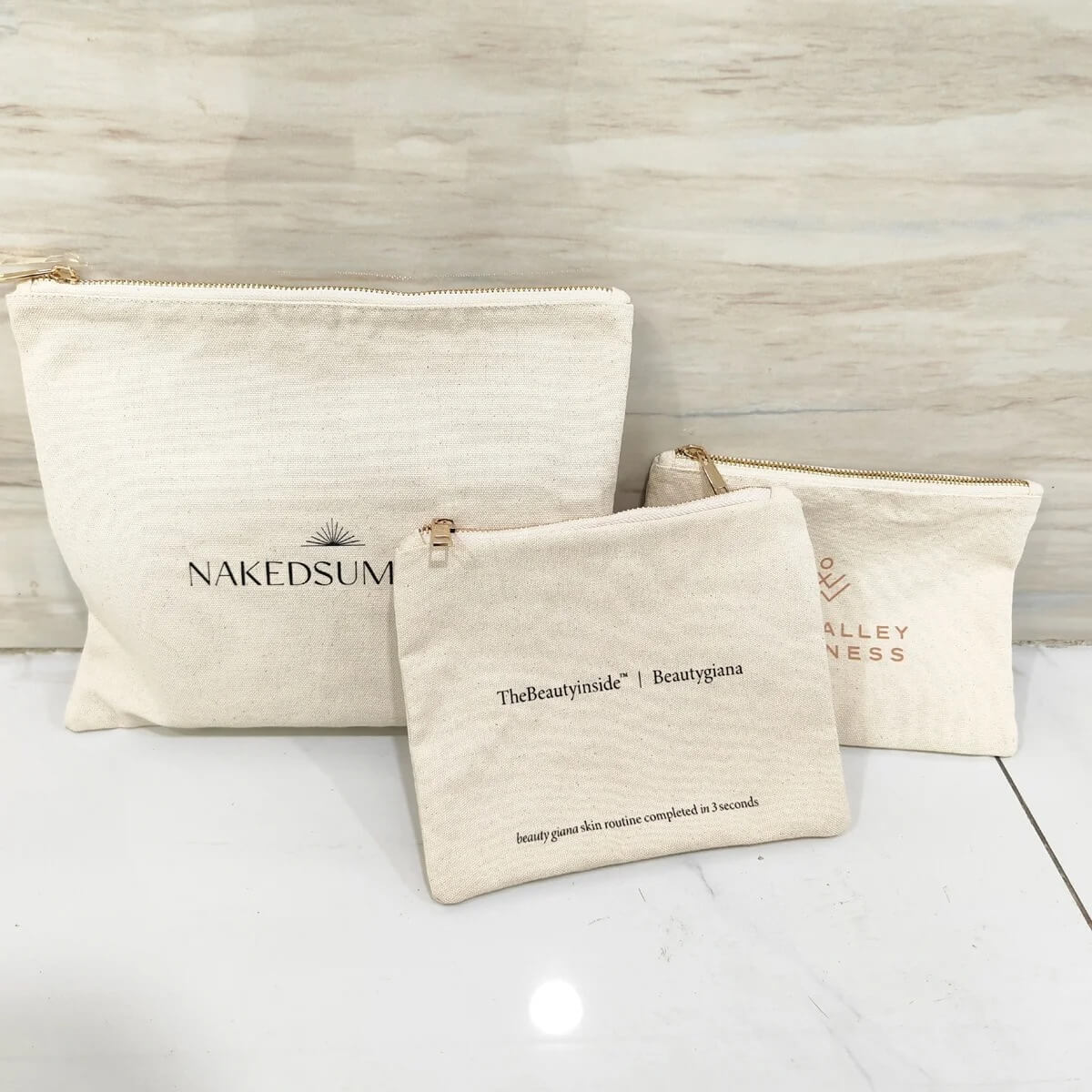 Custom Gift Pouch Wholesale Price Customized Cosmetic Make Up Bag Canvas Makeup Bag With Logo