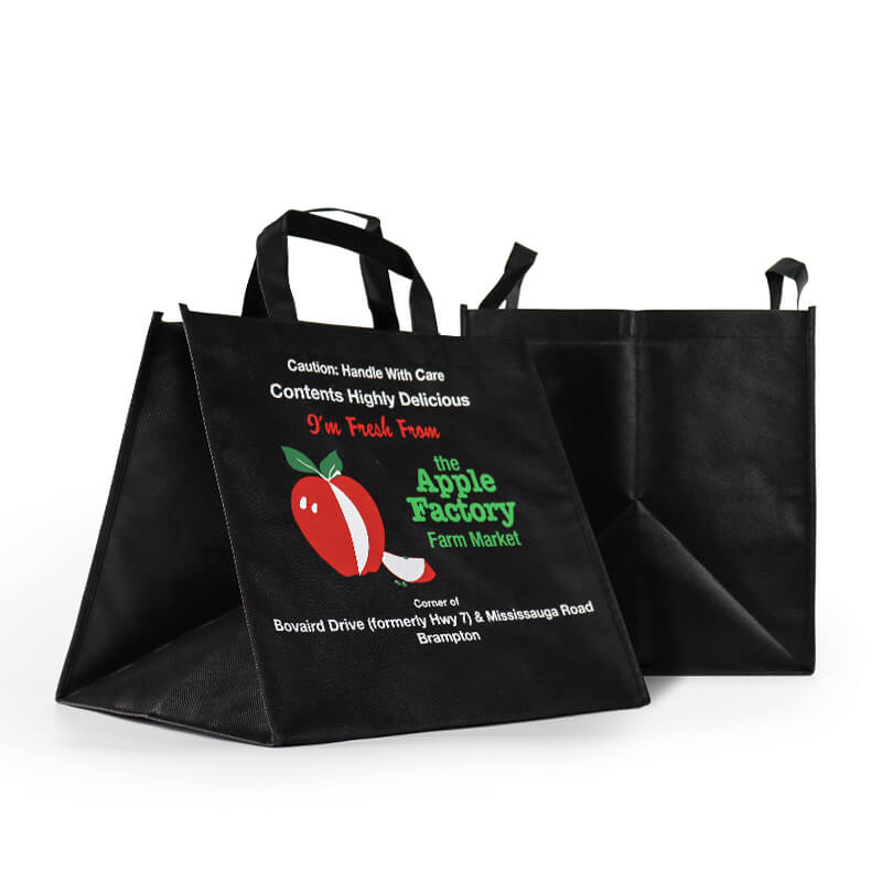 Custom Logo print promotional non woven recyclable Shopping bag Non woven Shop bag with Custom Logo