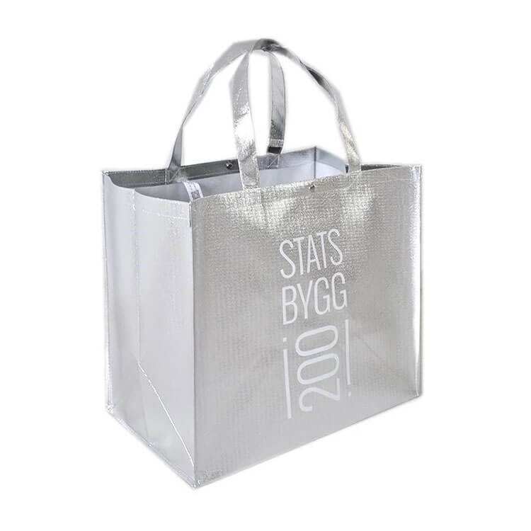 Customised Promotional Recyclable Polypropylene PP Laminated Tote Shopping Carry Non Woven Fabric Bag