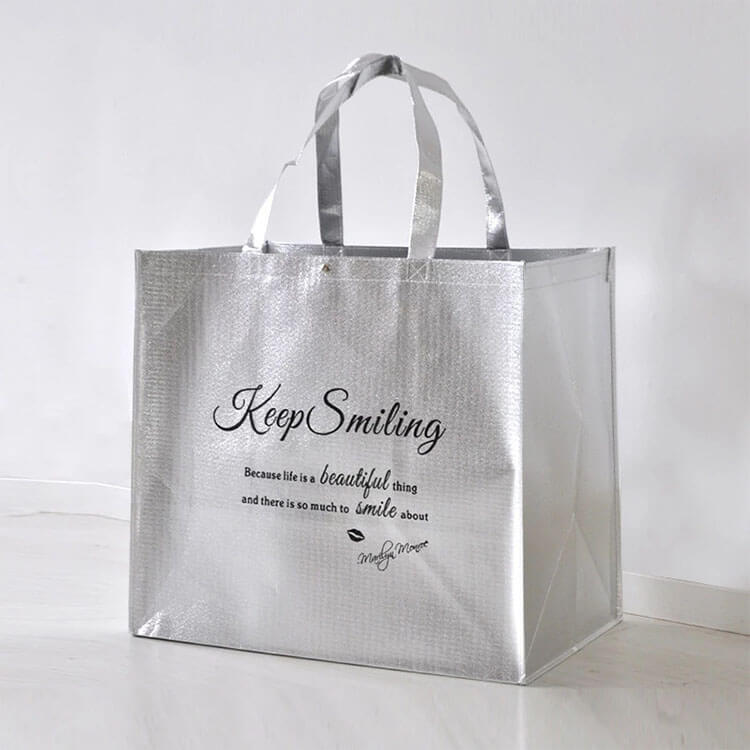 Customised Promotional Recyclable Polypropylene PP Laminated Tote Shopping Carry Non Woven Fabric Bag