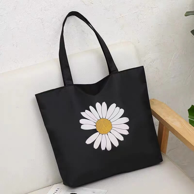 Custom logo print wholesale zipper 600D Oxford cloth high quality shopping tote bag