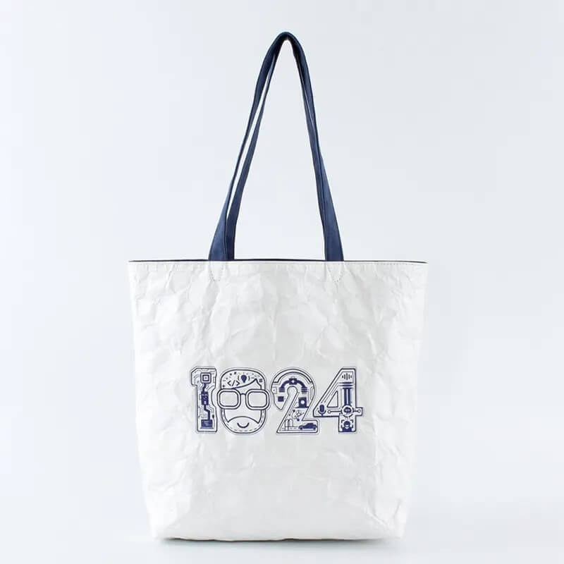 ECO friendly vintage reusable waterproof tyvek paper canvas dual-use shopping tote bag