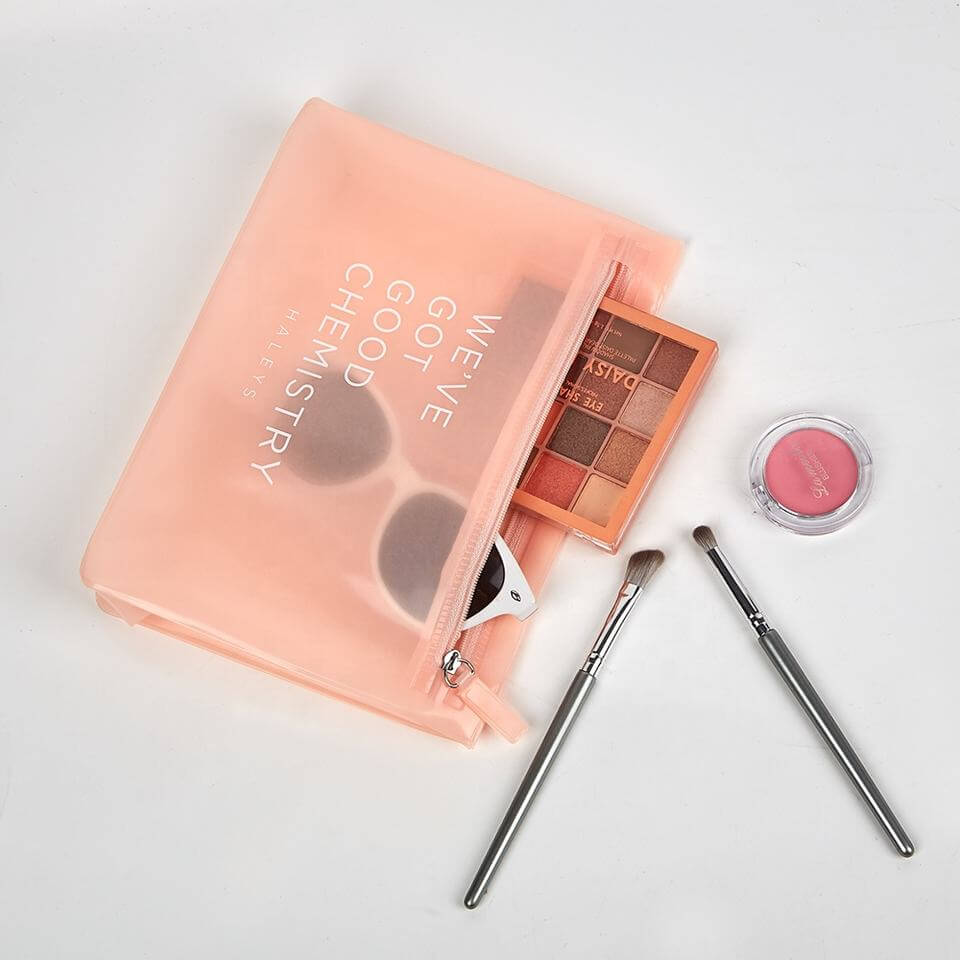 Eco friendly custom transparent clear waterproof plastic EVA cheap PVC makeup travel cosmetic zipper bag