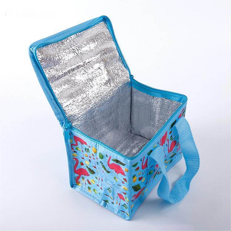 Custom Foldable PP Woven Insulated Thermal Promotional Print Cooler Can Bag Lunch Tote Box Bags