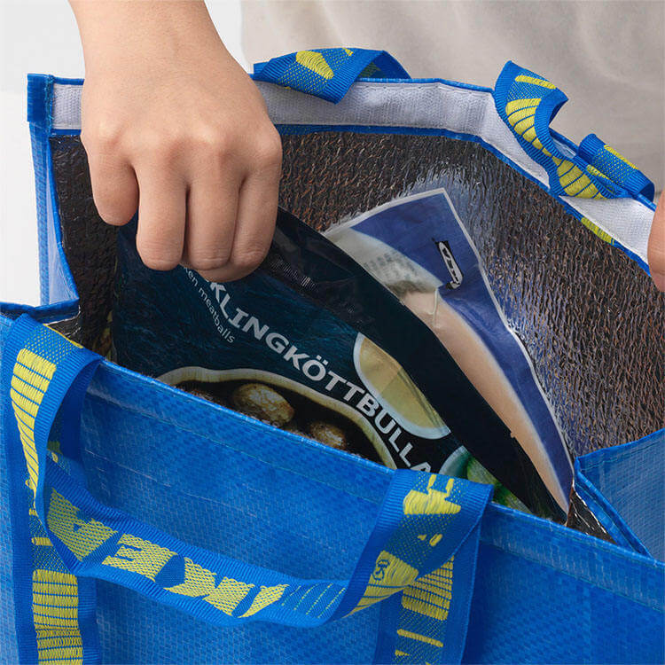 Fashionable Durable Pouch Tote Promotional Food Insulated pp Woven Cooler Bag