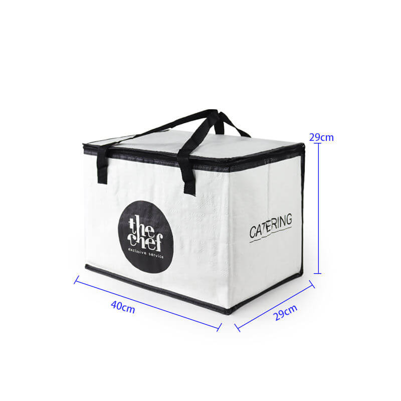 pp woven waterproof lunch thermal bag insulated cooler