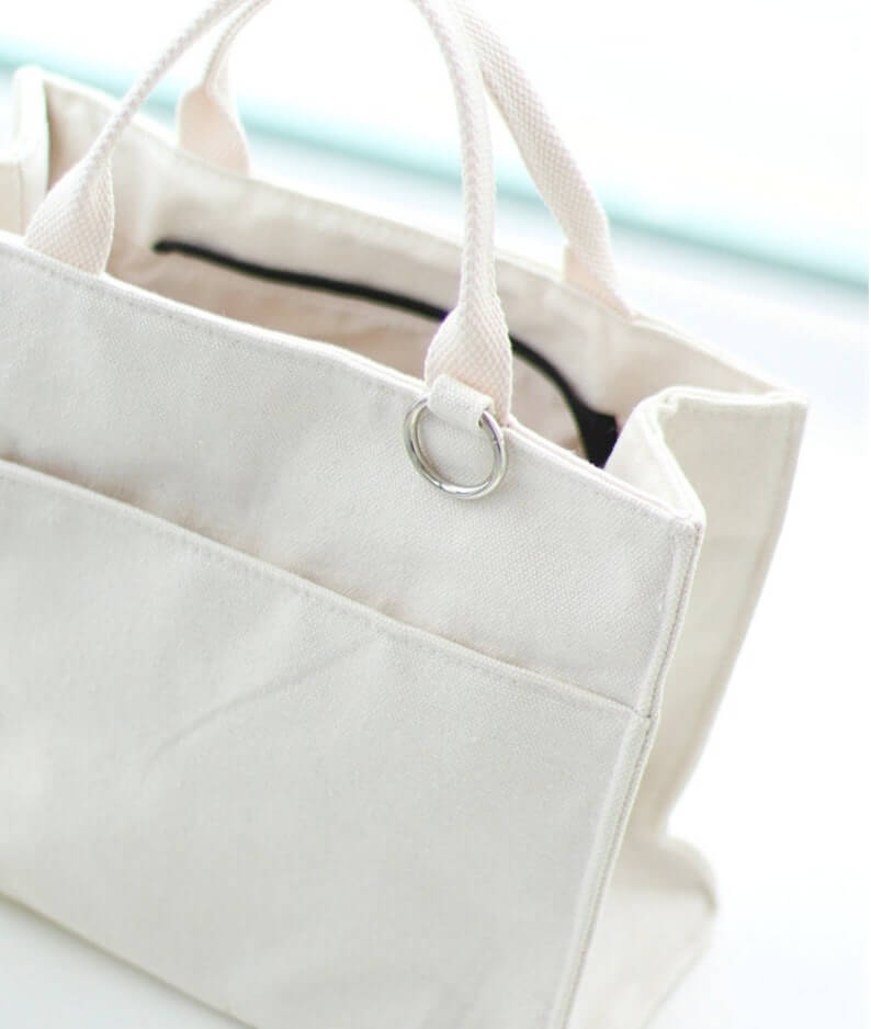 New Lunch Bag Canvas Lunch Box Picnic Tote Cotton Cloth Small Handbag Pouch Dinner Container Food Storage Bags For Office Lady
