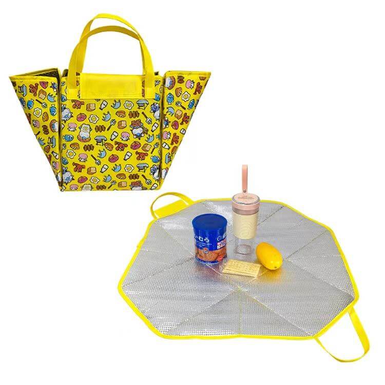 Foldable Insulated Picnic Mat Cooler Bag Custom Logo Thermal Cooler Bag